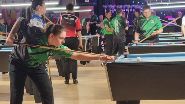 Kaitlin Campbell takes place in the European Blackball Championships 2023.